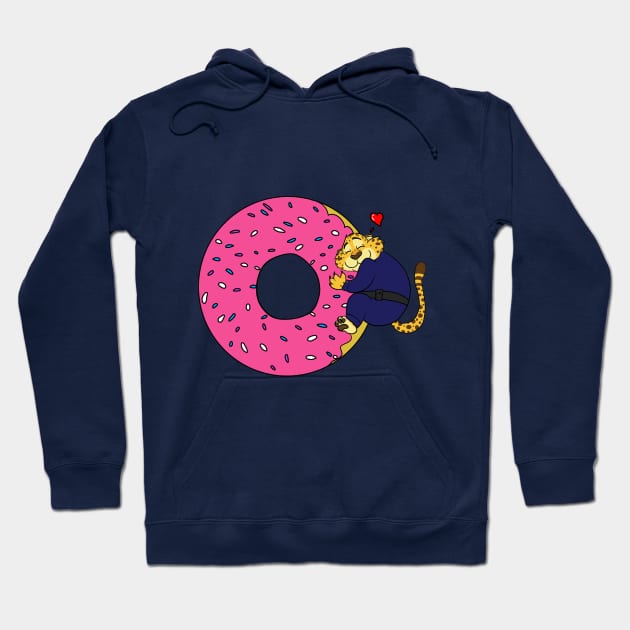 Clawhauser Love Doughnut Hoodie by CaseyLJones